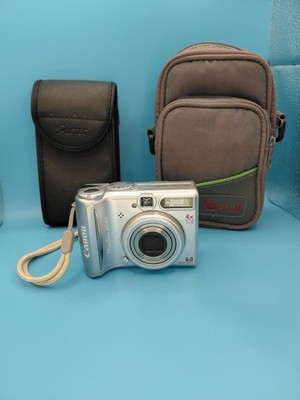 Canon PowerShot A540- 6.0MP Digital Camera 4x Zoom Silver + Tested