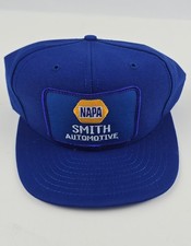 Vintage NAPA Smith Automotive Patch Blue Snapback Hat Made in USA Louisville