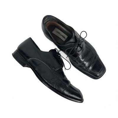 Melzan Spain Trissina Mens Black Leather Vero Cuoio Derby Square Toe Size 10