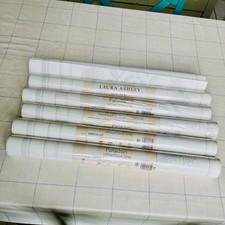 Laura Ashley Palladian Wallpaper White / Dove Grey - Batch W087336-A/4 - 6 Rolls