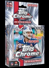 2026 Topps Chrome NFL Football Hanger Box 14 Cards Sealed PRESALE Nov 18