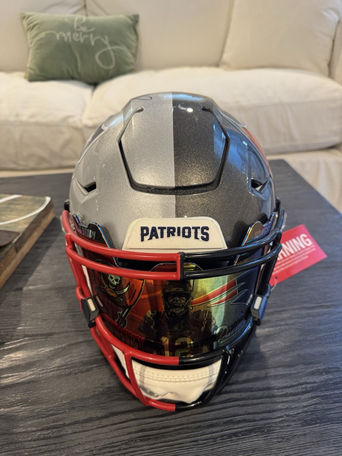 Tom Brady Autographed Signed helmet Half & Half Speed Flex Fantatics Cert 