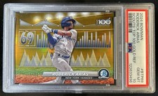 2024 Bowman Roderick Arias Scouts' Top 100 Chrome Gold Refractor #/50 PSA 10