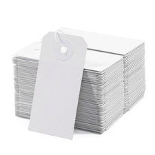 200 Pcs Small Blank Marking Strung Tags Label Elastic String 2 3/4x1 3/8