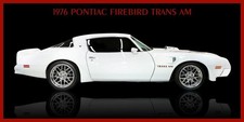 1976 Pontiac Firebird Trans Am In White Red New Sign 9x18 Usa Steel
