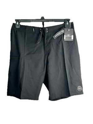 O neill Hyperfreak MEN's Black Swim Trunks Above The Knee 19  Sz. 30 NWT