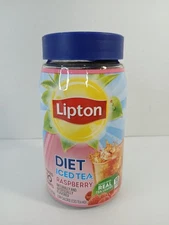 Lipton Diet Iced Tea Mix, Raspberry, DECAFFEINATED Sugar Free Makes 10 Quarts