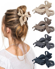 1 PCS Bow Hair Clips Bow Claw Clip for Women, Large Hair Claw Clips for Thin Thi
