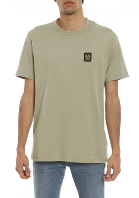 BELSTAFF T-Shirt Retro England 1924 Patch Cotton Regular Cut Tee Echo Grün 2XL