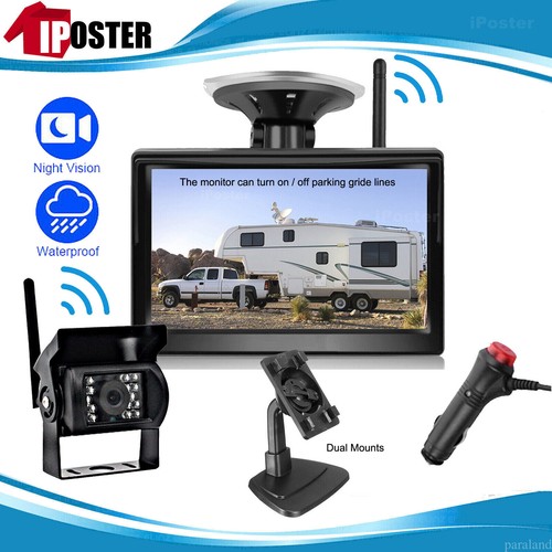 Wireless 5 Inch Car Monitor Windowscreen Cap CCD Color Reversing Camera 12-24v - Picture 3 of 14