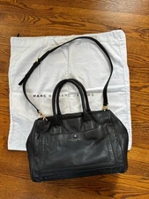 Marc Jacobs  Empire  City  Satchel Bag Calfskin Pebble Leather Large Crossbody