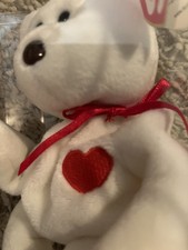 Ty Beanie Baby Valentino The Bear W/ Brown Nose Original Perfect W/ Tag Error