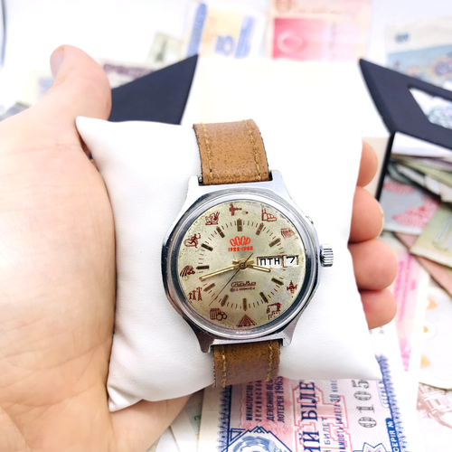 Rare Slava UdSSR Achievements 1922 - 1982 Soviet 2428 Wrist Watch Service 🛠 - Bild 8 von 12