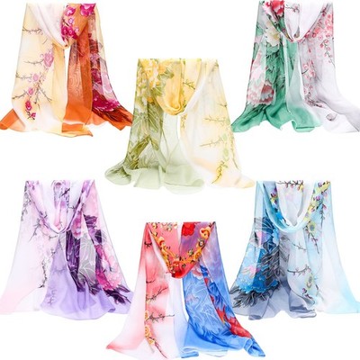 6 Pcs Scarves for Women Lightweight Summer Floral Print Pattern Scarf for Wom...