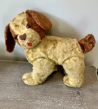 Adorable Vintage Stuffed Dog Toy Jointed/posable