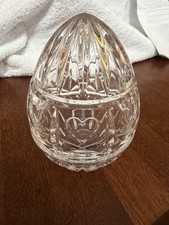 Clear Glass Egg-Shaped Paperweight, 6” With 12.5” Circumference Easter egg