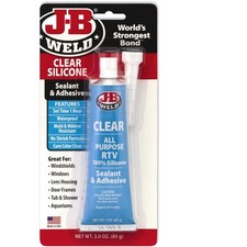 Clear All-Purpose RTV Silicone Sealant  Adhesive - 3 oz. Waterproof Solution