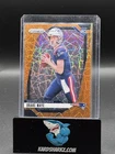 2024 Panini Prizm #329 Drake Maye Orange Lazer RC - Rookie Patriots