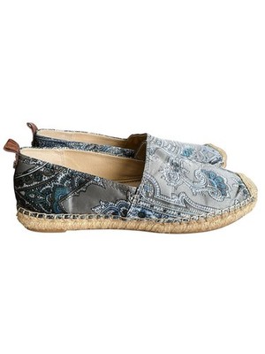 Sam Edelman Shoes Women s Sz 8 M Blue Paisley Print Fabric Espadrille Flats