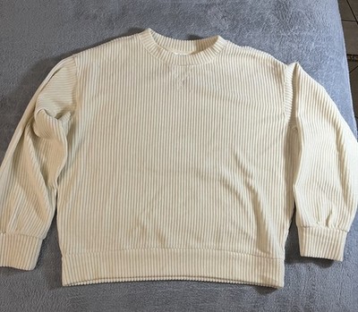 H&M  Women's Ribbed Pullover Ivory Small