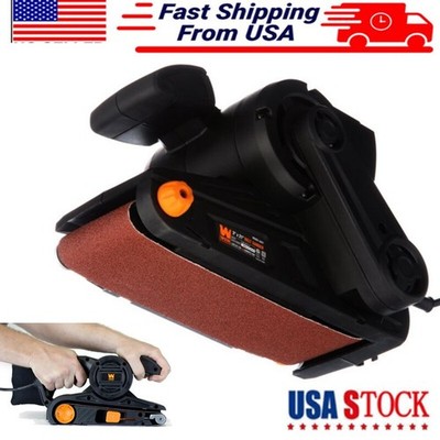 US 7-Amp 3 x 21-Inch Corded Electric Heavy-Duty Belt Sander with Dust Bag-6321
