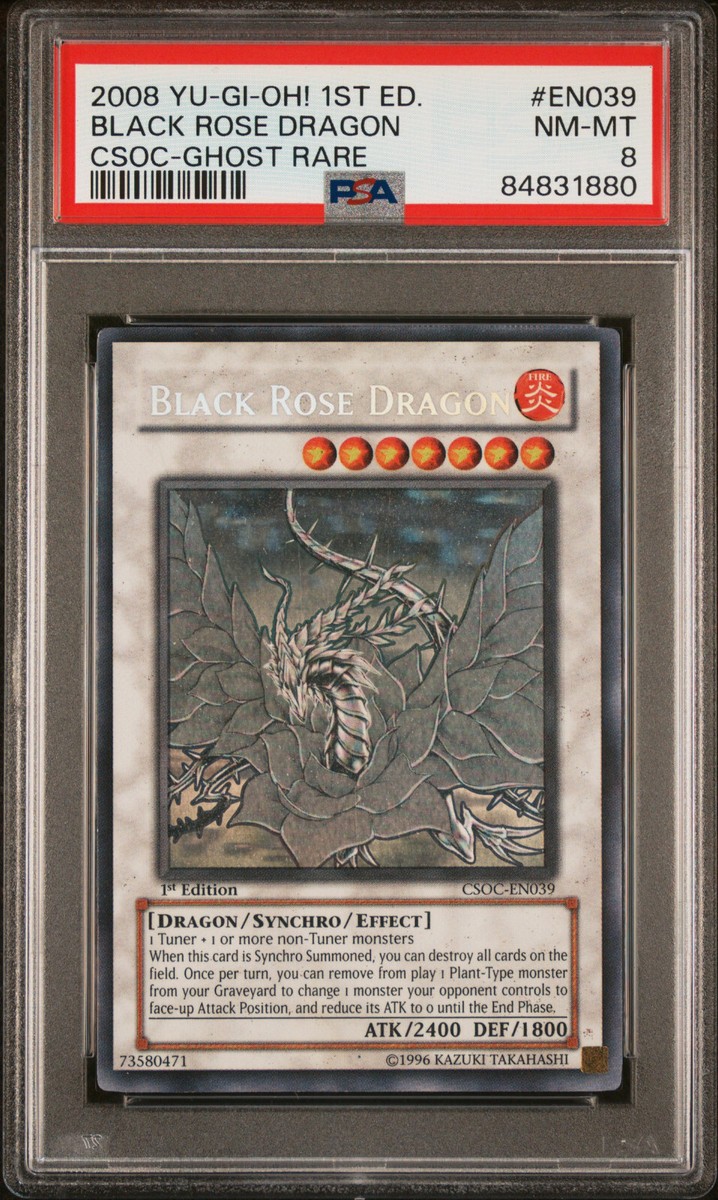 2008 YUGIOH 1ST ED CSOC-EN039 BLACK ROSE DRAGON GHOST RARE 2008 YUGIOH 1ST ED CSOC-EN039 BLACK ROSE DRAGON GHOST RARE