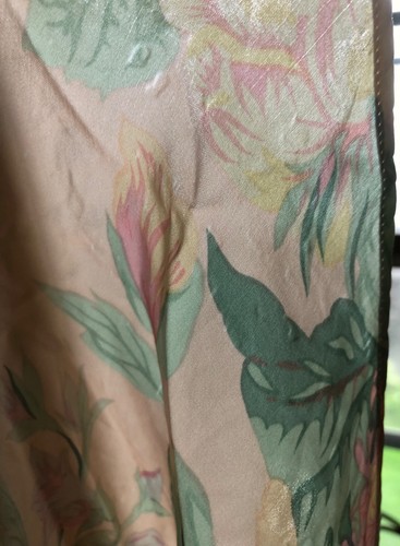 Vintage 80er Victoria's Secret PINK GRÜN GELB GEBLÜMT ALLE SEIDE NACHTHEMD TEDDY SLIP M - Bild 6 von 7