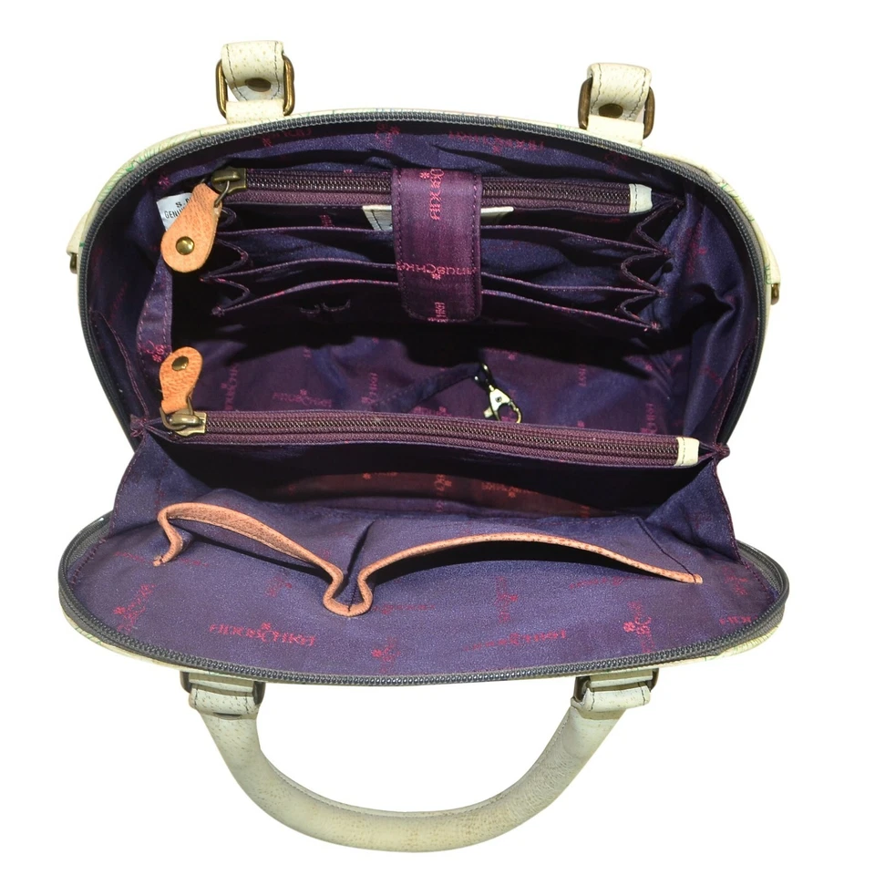 Bolso Anuschka OFERTA #606-WHP "WINGS OF HOPE" Cremallera Alrededor Conv 11"x10"x5.5" Nuevo con Etiquetas Foto 4 de 4