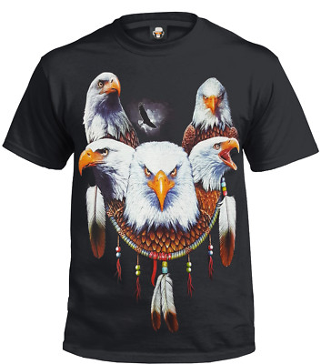 ADLERAUGE T-Shirt/Indianer/Geist/Adler/Flügel/Wild/Traumfänger/Geschenk/Top