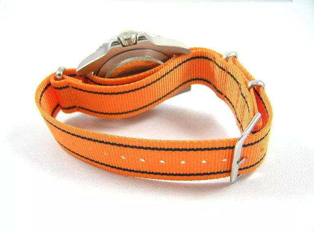 ORANGE NATO WATCH STRAP FOR SEIKO SUMO KNIGHT MARINEMASTER DIVERS WATCH 20mm