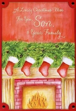 A Christmas Wish for You Son & Family - CHRISTMAS GREETING CARD - 21985