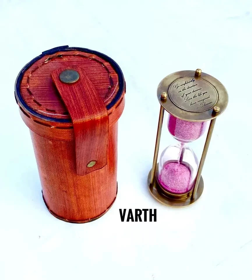 Sand Timer Hourglass , Brass Nautical Maritime Hour Glass Vintage Sand Clock - Image 2 of 4