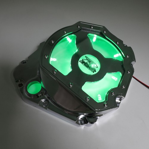 Cubierta de embrague LED verde para motor cromado para Suzuki 01-05 GSXR600/00-05 GSXR750 - Imagen 10 de 12