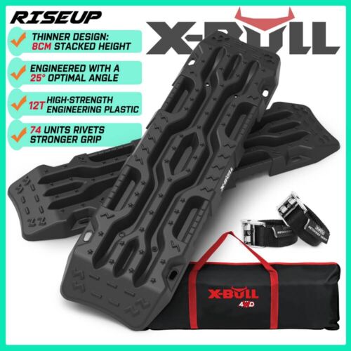 X-BULL Recovery Tracks Boards 12T Sand Snow Mud tracks 2PC 4WD Car Truck RISEUP - Picture 1 of 14