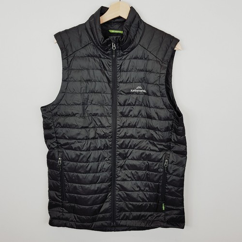 KATHMANDU Mens Size M Black 600 Fill Puffer Heli Down Vest Jacket - Afbeelding 1 van 8