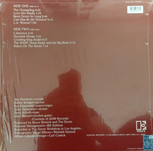 The Doors L.A. Woman LP Album vinyl record Reissue 2016 blues rock on Elektra - Image 2 of 4