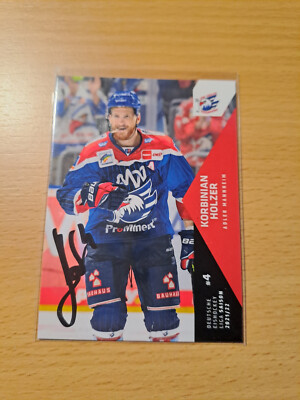 DEL 21-22 2021-2022 SIGNIERT Korbinian Holzer Adler Mannheim
