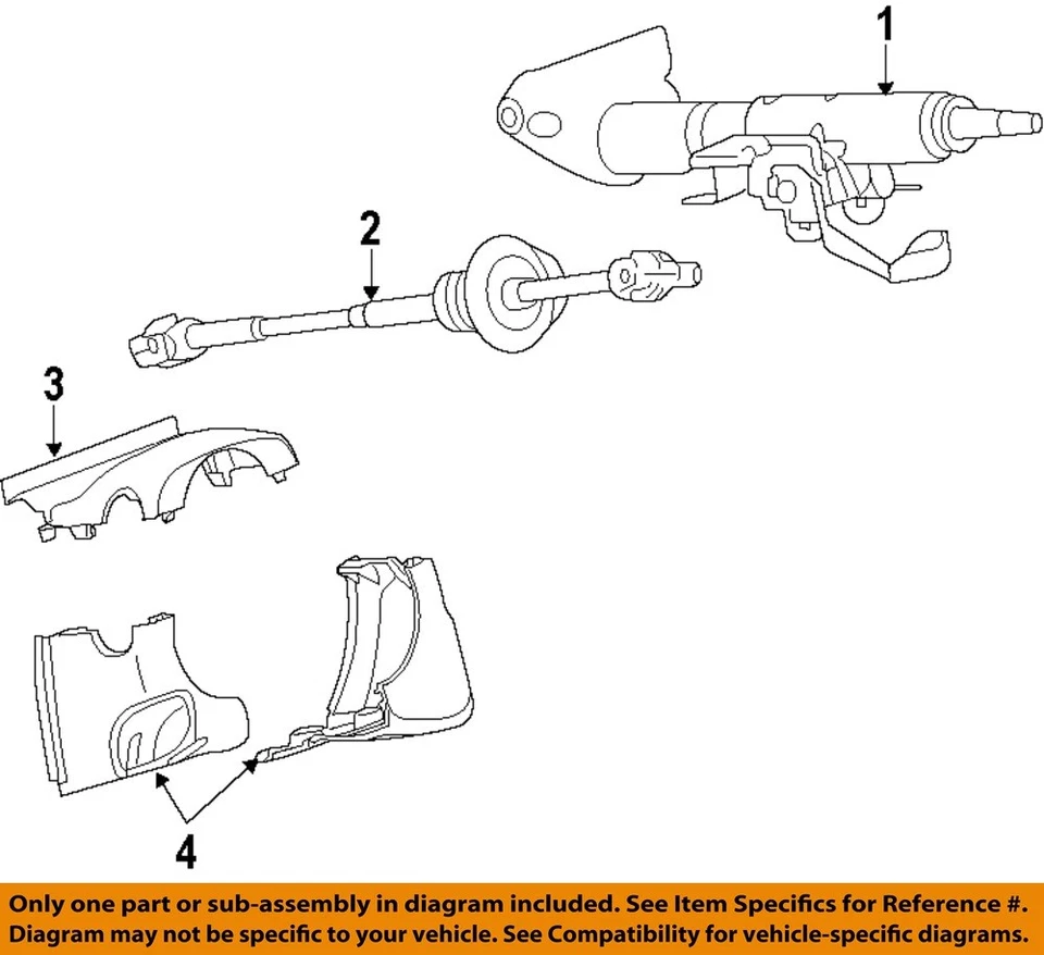 Columna de dirección usada se adapta a: Buick Enclave 2010 cambio de piso grado A Foto 3 de 4