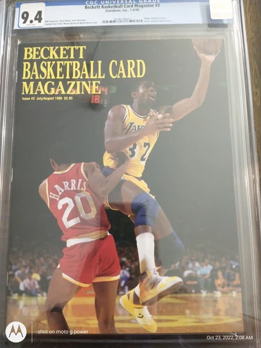 Beckett Basketball Card Magazine #3 Magic Johnson CGC 9.4 Price Guide Monthly