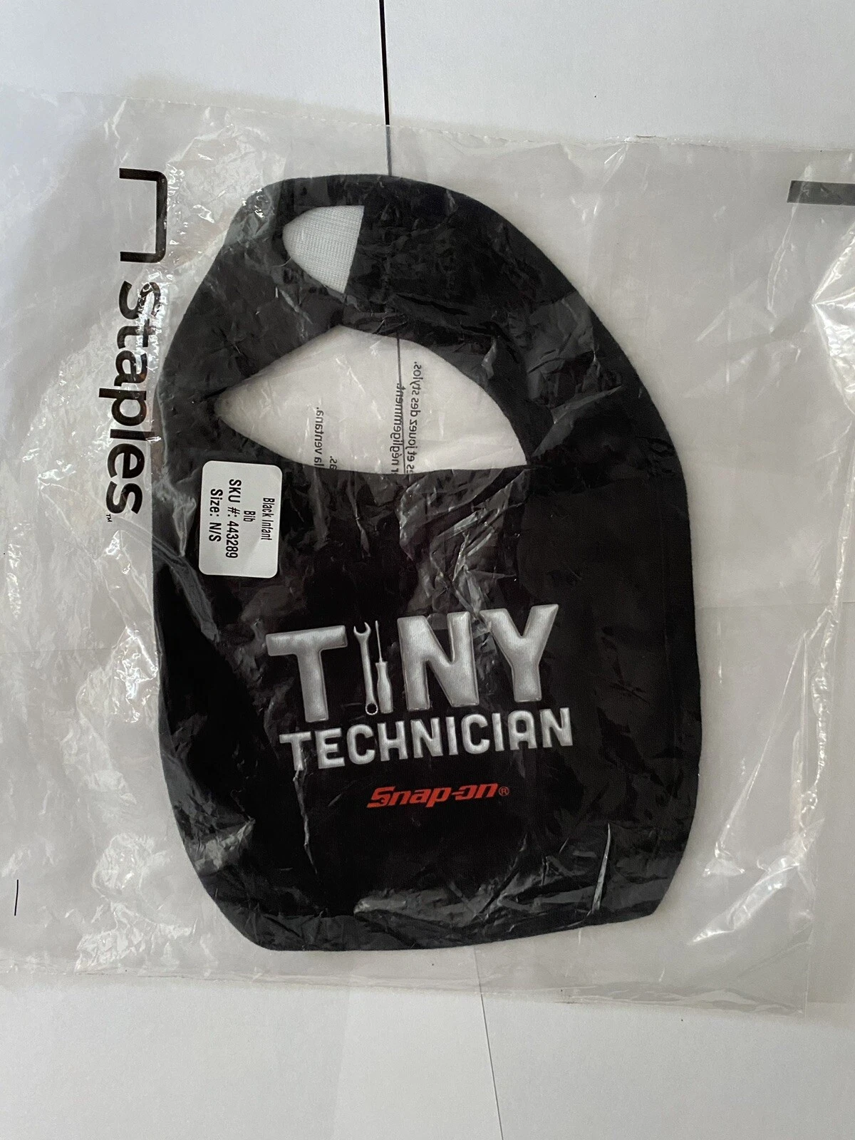 Snap On Baby Bib “tiny Technician”