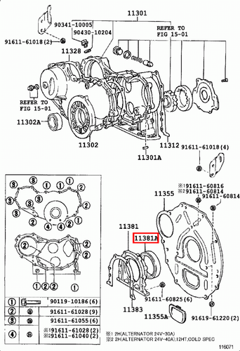 Genuine Toyota LandCruiser HJ75 2H 4.0 Diesel Rear Main Oil Crankshaft Seal - Picture 10 of 13