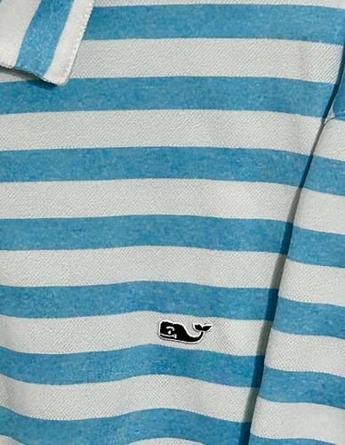 Vineyard Vines Poloshirt Herren XL Performance Kurzarm blau gestreift - Bild 4 von 7