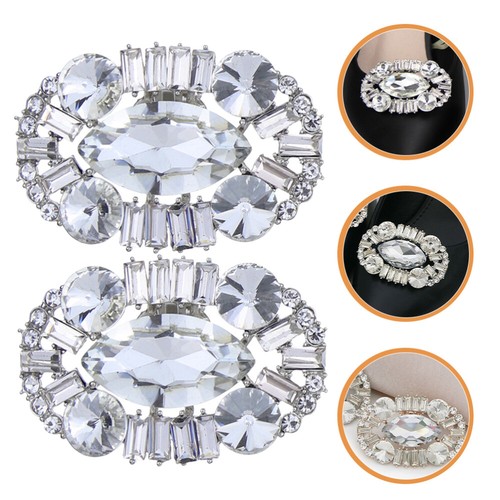2Pcs Crystal Shoe Clips Removable Shoe Clips Shoe Buckles High Heel Shoes Buckle