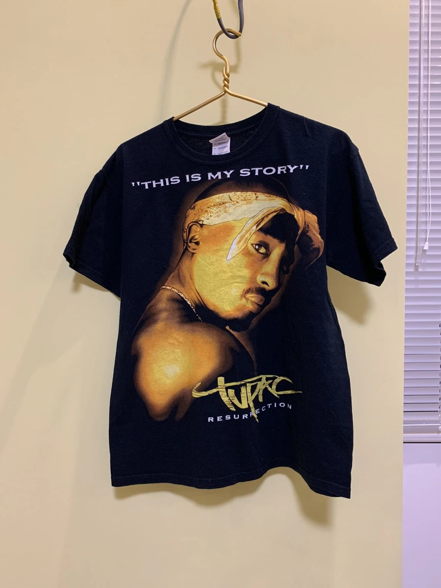 Vintage Tupac 2Pac Resurrection Black Print T Shirt Size M