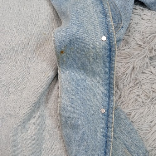Vintage Sun Belt Jacket Womens L Denim Blue Barn Coat Chore Work Pockets Button - Picture 15 of 15