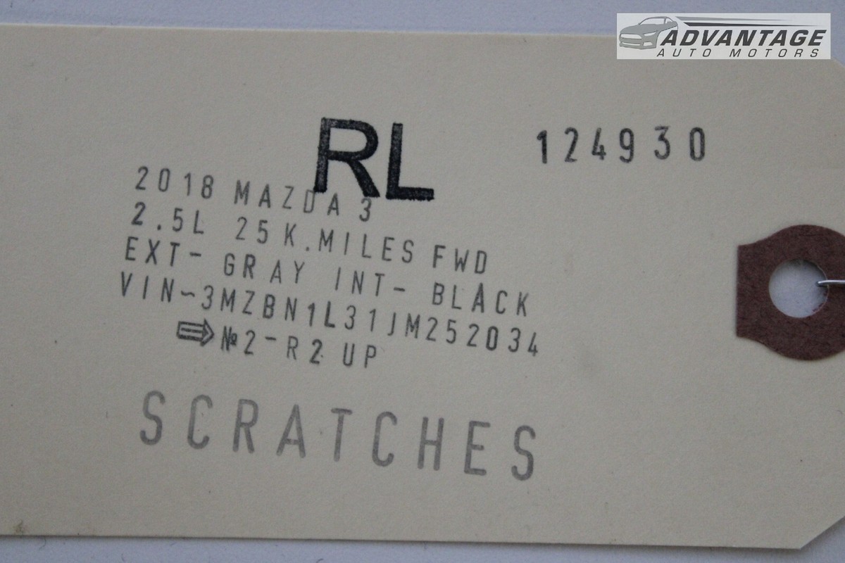 2014-2018 MAZDA 3 REAR LEFT SIDE EXTERIOR DOOR SHELL PANEL COVER