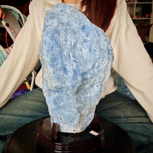 36.74LB Natural crystal Blue Calcite specimen healing decoration - Picture 14 of 23