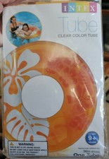 Intex Giant Inflatable Tube - 36" Pool Tube Float - Clear  Orange - NEW 