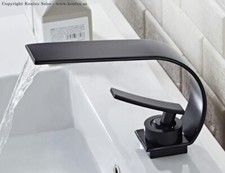 becola Matte Black Bathroom Faucet, Modern Single Hole Bathroom Faucet, Low Arc