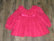 Vintage Martha's Miniatures fushia pink lace dress Girls size 4T